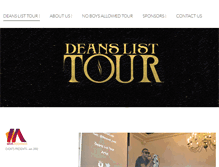 Tablet Screenshot of deanslisttour.com